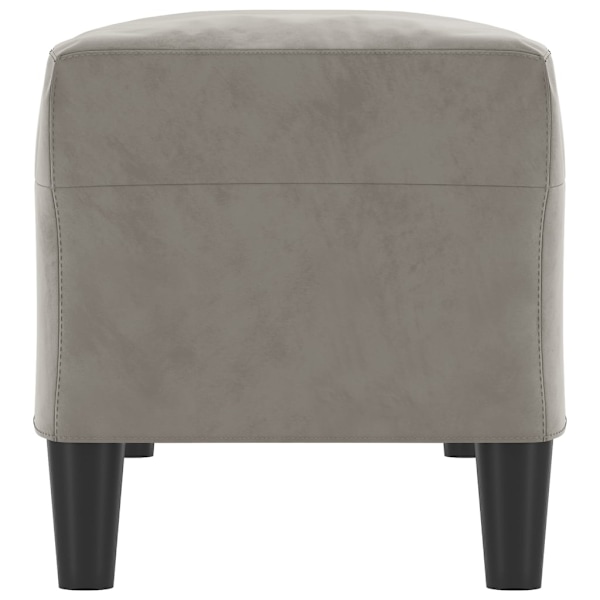 vidaXL Bänk ljusgrå 100x35x41 cm sammet Grå
