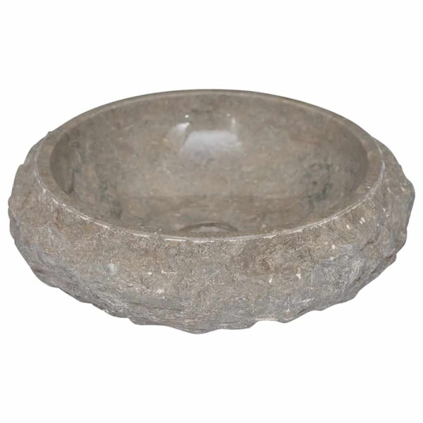 vidaXL Handfat grå Ø40x12 cm marmor grå