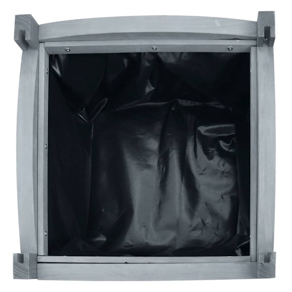 vidaXL Odlingslådor upphöjda 2 st 30x30x30 cm massivt granträ grå