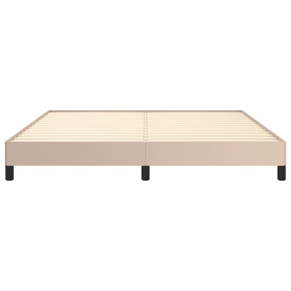 vidaXL Sängram cappuccino 180x200 cm konstläder Brun