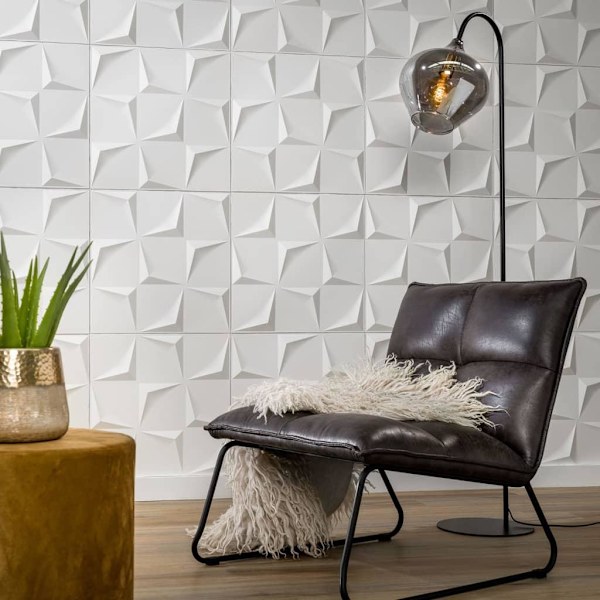 WallArt 3D Väggpaneler 24 st GA-WA28 beau Vit