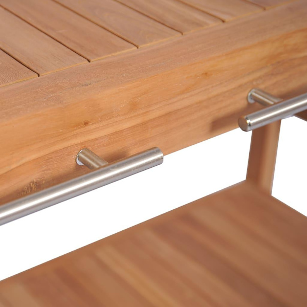 vidaXL Badrumsunderskåp massiv teak 132x45x75 cm Brun