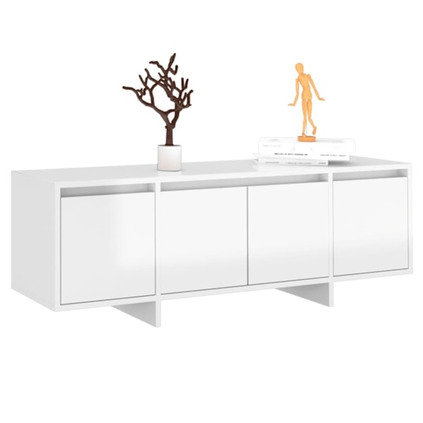 vidaXL TV-bänk vit högglans 120x30x40,5 cm konstruerat trä Vit