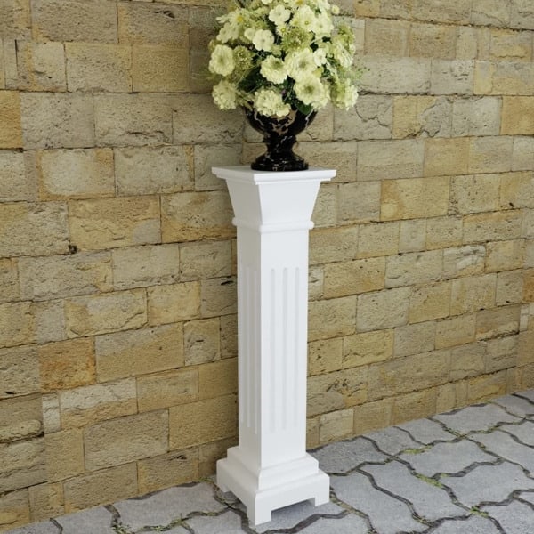 vidaXL Klassisk blompelare MDF vit Vit