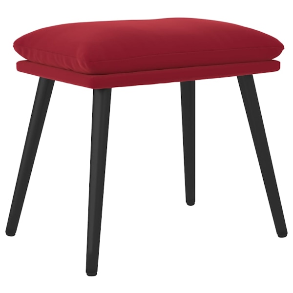 vidaXL Fotpall vinröd 45x29,5x35 cm sammet Röd