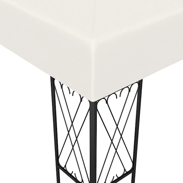 vidaXL Paviljong 3x6 m gräddvit tyg Creme
