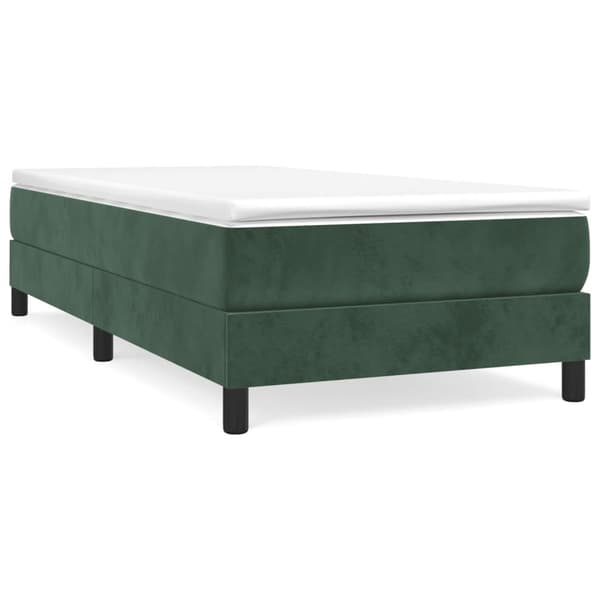 vidaXL Ramsäng med madrass mörkgrön 100x200 cm sammet Grön