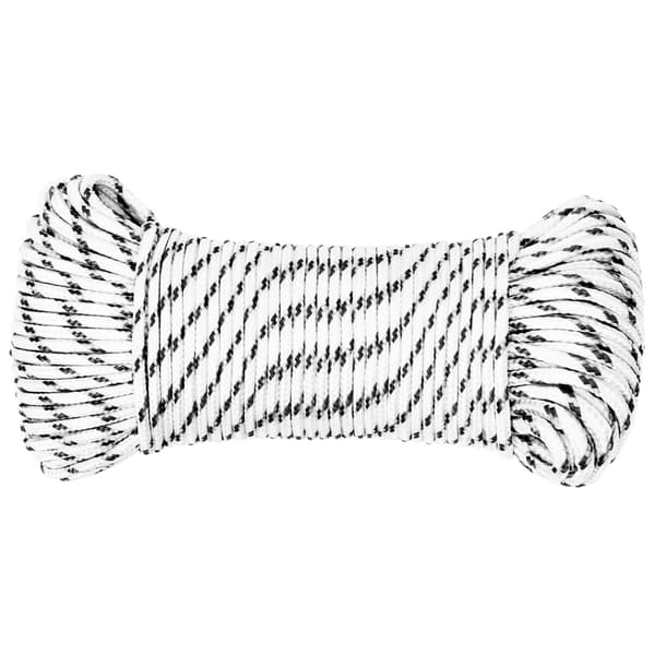 vidaXL Båtlina flätad vit 4 mm x 50 m polyester Vit