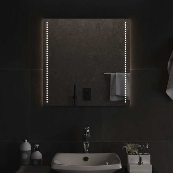 vidaXL Badrumsspegel LED 60x60 cm Transparent