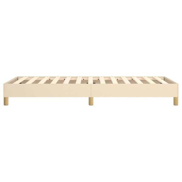 vidaXL Ramsäng gräddvit 90x200 cm tyg Kräm