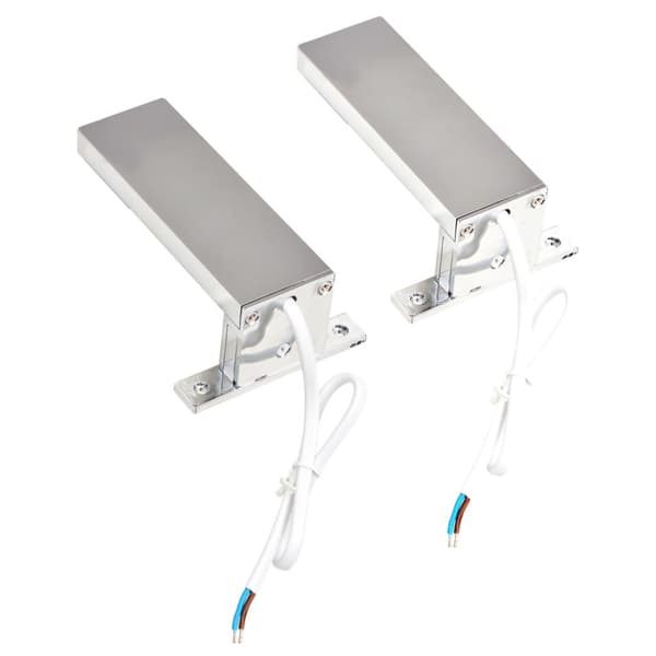 vidaXL Spegellampor 2 st 2 W kallvitt Silver