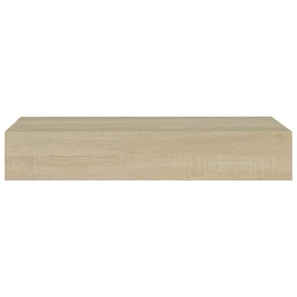 vidaXL Väggmonterad låda 2 st ek 60x23,5x10 cm MDF Brun