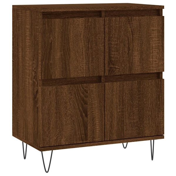 vidaXL Byrå brun ek 60x35x70 cm konstruerat trä Brun