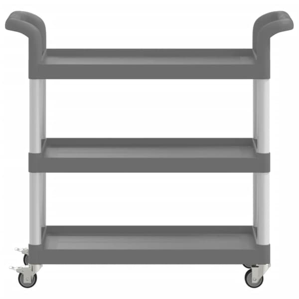 vidaXL Rullvagn 3 våningar grå 77x34x72 cm aluminium Grå