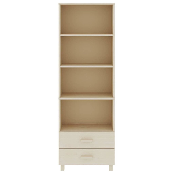 vidaXL Högskåp HAMAR honungsbrun 60x35x180 cm massiv furu Brun