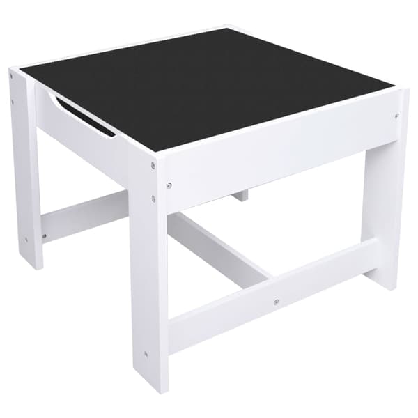 vidaXL Barnbord med 2 stolar vit MDF Vit