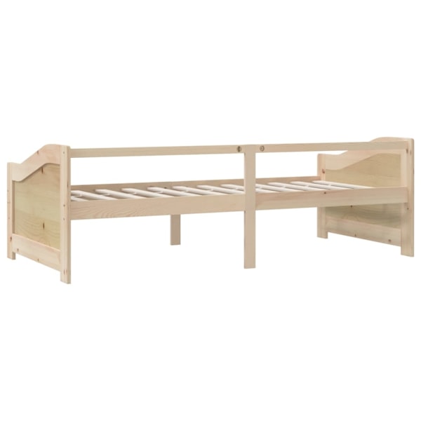 vidaXL Dagbädd 3-sits massiv furu 90x200 cm Brun