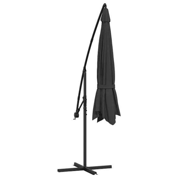 vidaXL Frihängande parasoll med aluminiumstång 350 cm svart Svart