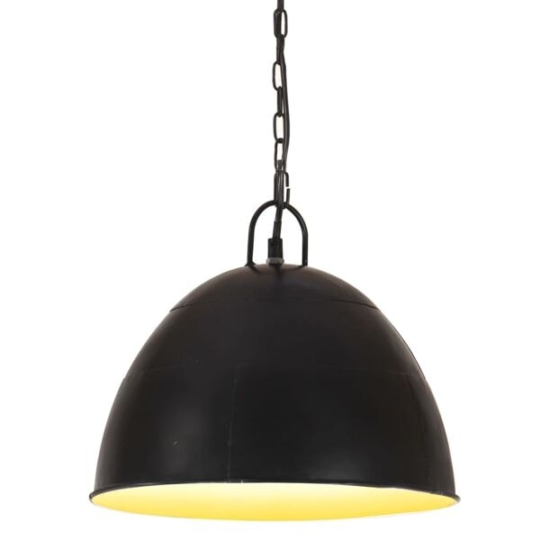 vidaXL Hänglampa industriell vintage 25 W svart rund 31 cm E27 Svart
