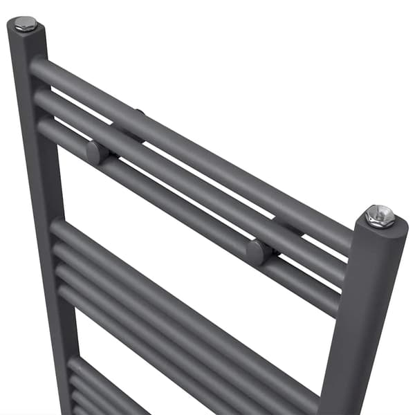 vidaXL Handdukstork centralvärme element rak grå 600 x 1160 mm grå