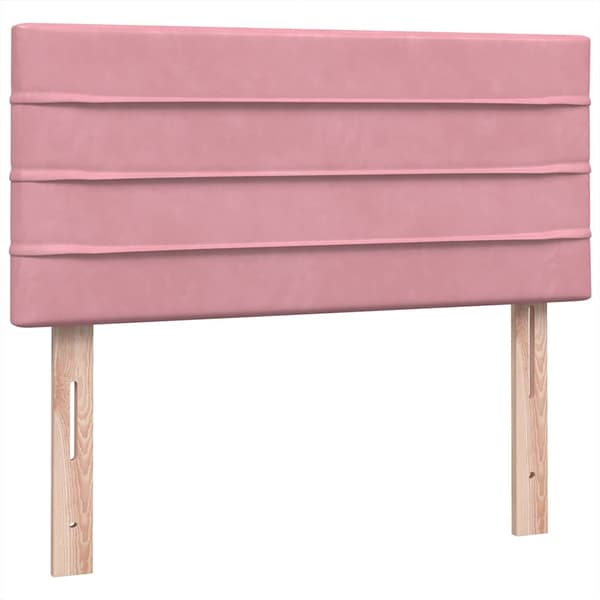 vidaXL Ramsäng med madrass rosa 90x210 cm sammet Rosa