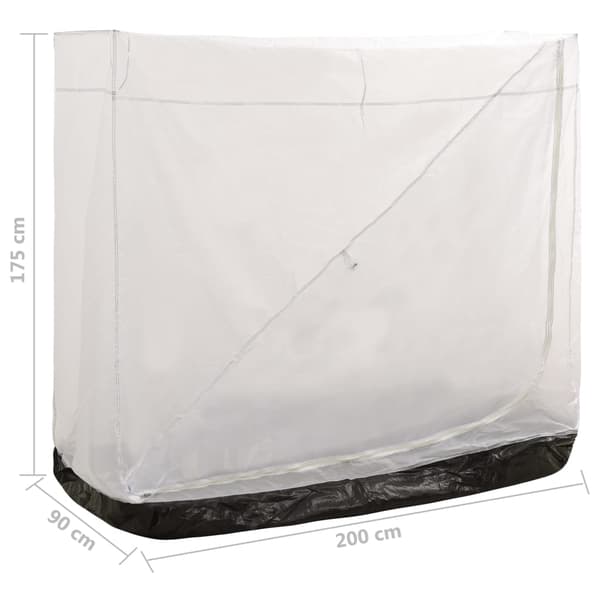 vidaXL Universellt innertält grå 200x90x175 cm Grå