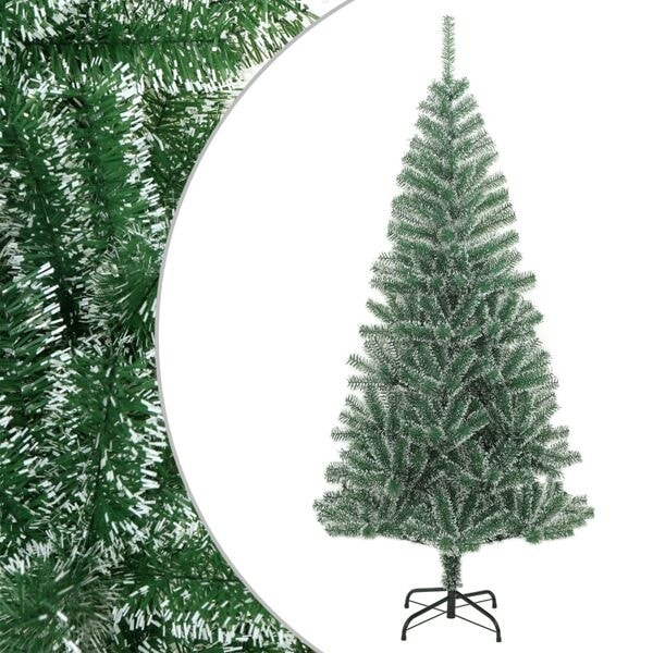 vidaXL Plastgran med snö grön 240 cm Grön
