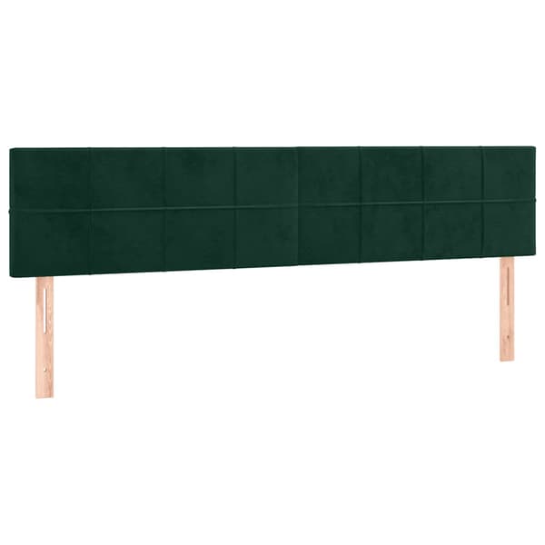 vidaXL Sänggavlar mörkgrön 160x5x78/88 cm sammet Grön