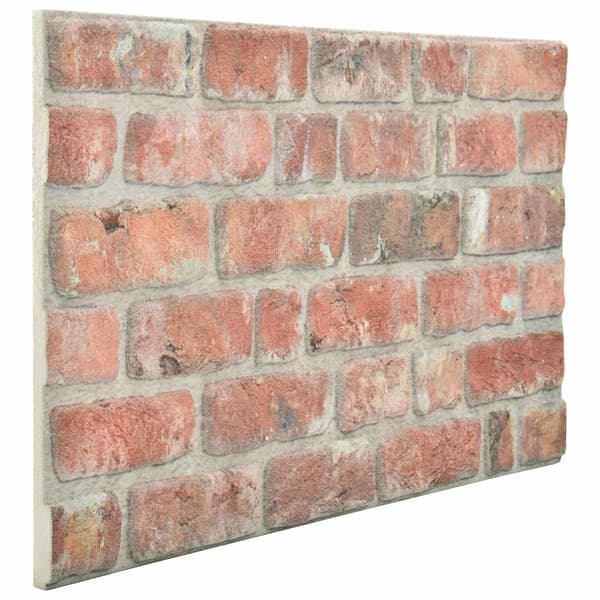 vidaXL Väggpaneler 10 st 100 x 50 cm Röd EPS Skum Röd