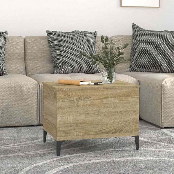 vidaXL Soffbord sonoma-ek 60x44,5x45 cm konstruerat trä Brun