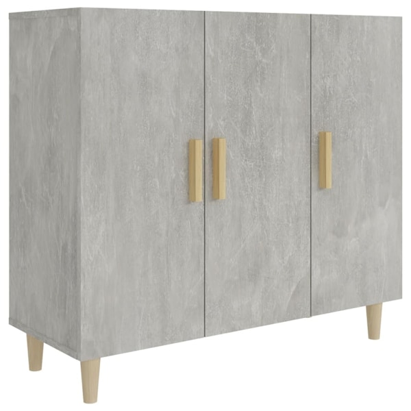vidaXL Byrå betonggrå 90x34x80 cm konstruerat trä Grå