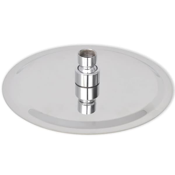 vidaXL Regnduschhuvud 2 st rostfritt stål Ø 20 cm Silver