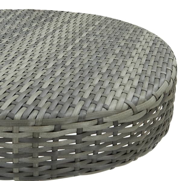 vidaXL Trädgårdsbord grå 60,5x106 cm konstrotting grå