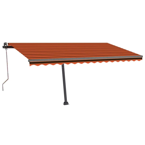 vidaXL Fristående markis automatisk 400x300cm orange/brun Orange