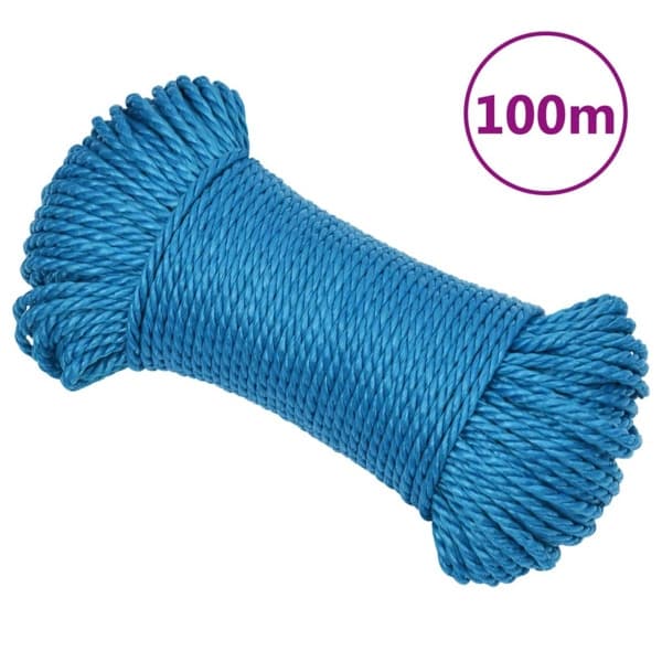 vidaXL Rep blå 6 mm 100 m polypropylen
