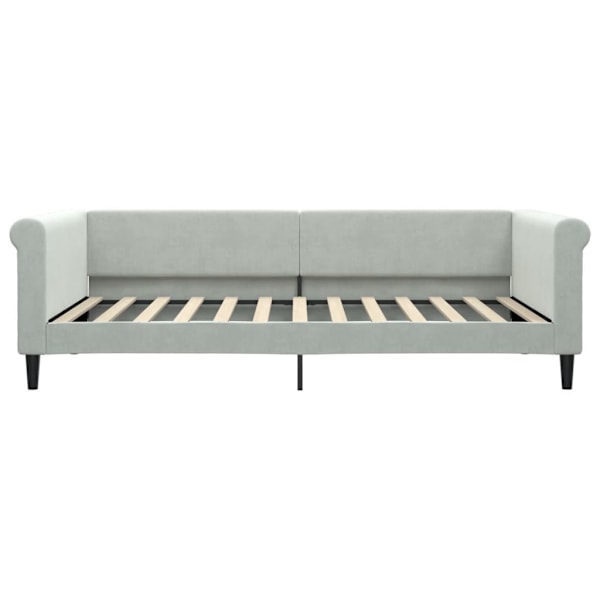 vidaXL Dagbädd ljusgrå 100x200 cm sammet Grå
