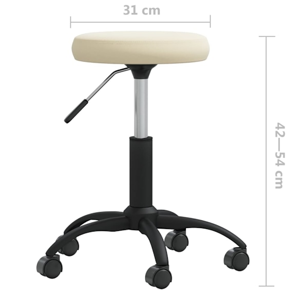 vidaXL Matstol gräddvit sammet Creme