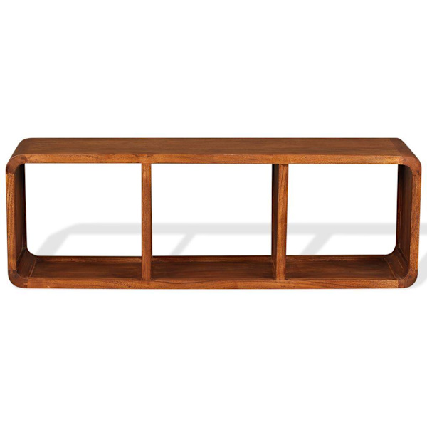vidaXL Tv-bänk i massivt trä med honungsfinish 120x30x40 cm Brun