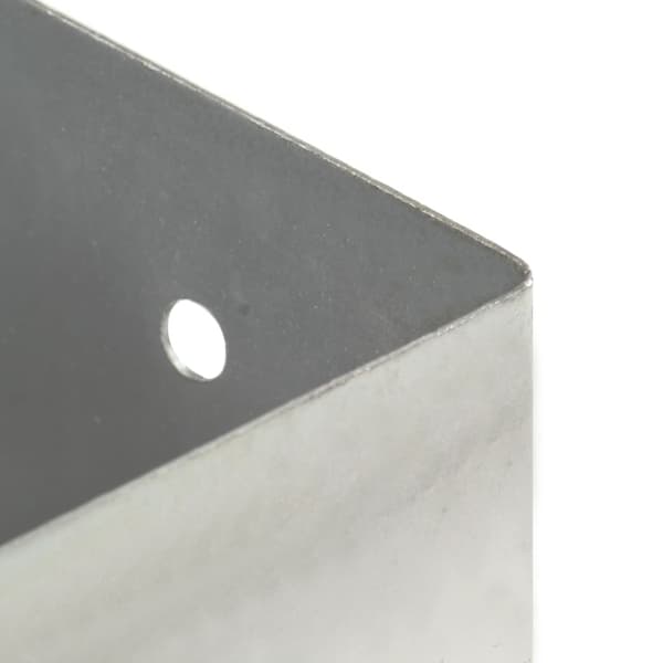 vidaXL Stolpfot 4 st galvaniserad metall 121 mm Silver