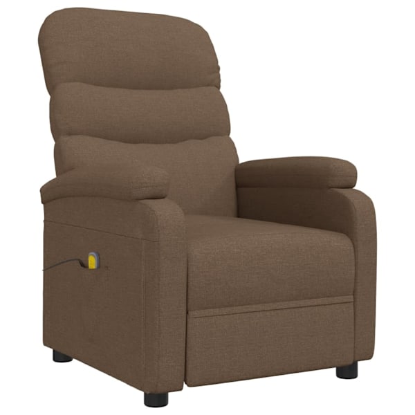 vidaXL Massagefåtölj brun tyg Brun