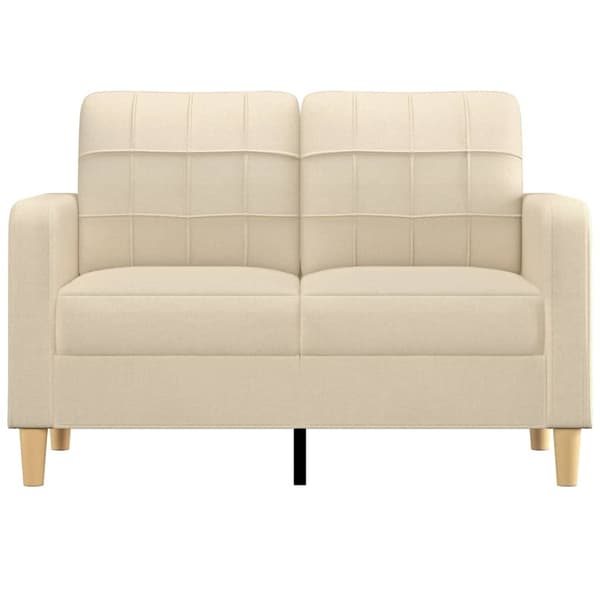 vidaXL 2-sitssoffa gräddvit 120 cm tyg Kräm