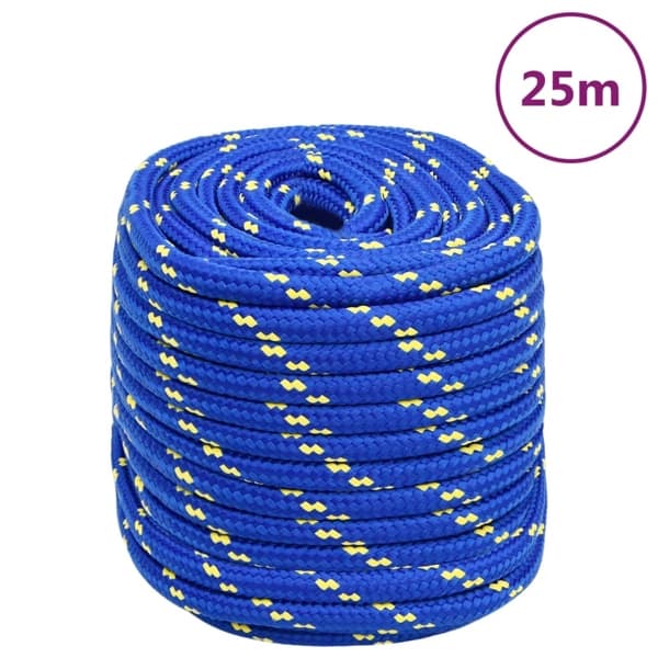 vidaXL Båtlina blå 18 mm 25 m polypropen Blå