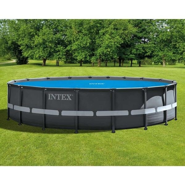 INTEX Poolöverdrag solenergi blå 538 cm polyeten Blå