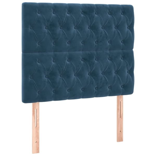 vidaXL Ramsäng med madrass mörkblå 120x200 cm sammet Blå