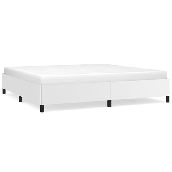 vidaXL Sängram vit 200x200 cm konstläder Vit