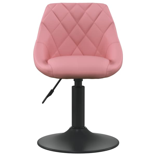 vidaXL Snurrbara matstolar 4 st rosa sammet Rosa