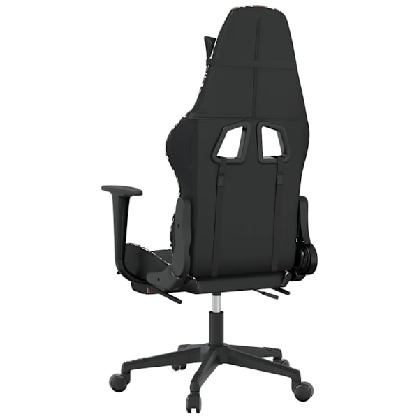 vidaXL Gamingstol med massage och fotstöd svart kamouflage konstläder Grön