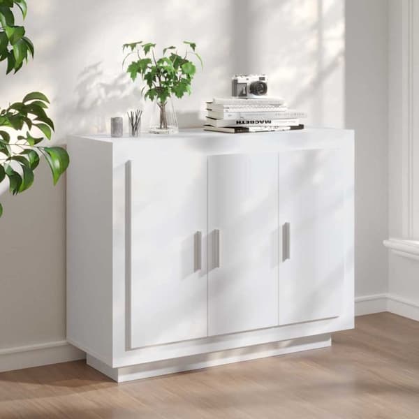 vidaXL Skåp vit 92x35x75 cm konstruerat trä Vit