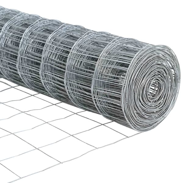 vidaXL Euro Stängsel Markfäste 25 x 1 m Galvaniserat stål Silver Mesh Silver