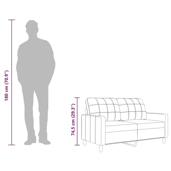 vidaXL 2-sitssoffa vinröd 140 cm tyg Röd